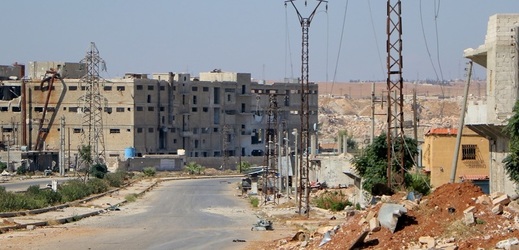 Bojová zóna v Aleppu. 
