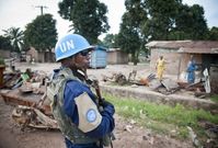 Příslušník vojenských jednotek OSN v Středoafrické republice.