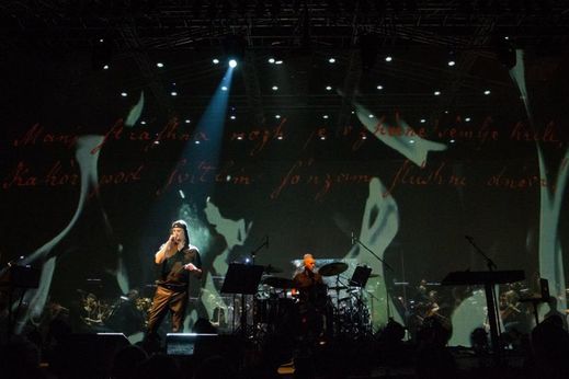 Snímek z koncertu slovinské kapely Laibach.