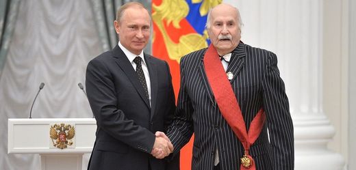 Herec Vladimir Zeldin s prezidentem Vladimirem Putinem.