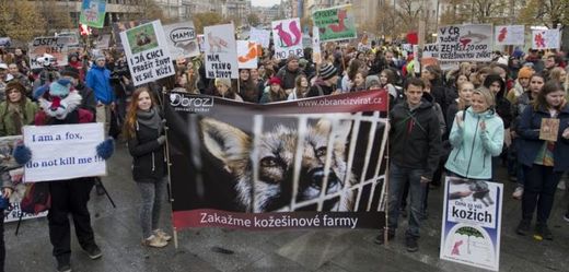 Protesty v Praze.