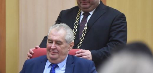 Prezident Miloš Zeman a hejtman Moravskoslezského kraje Miroslav Novák.