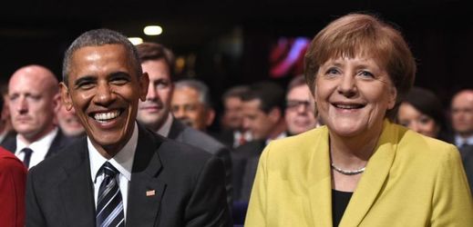 Barack Obama a Angela Merkelová.