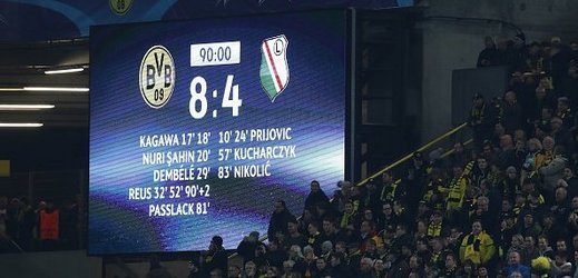 Legia Varšava utrpěla v Dortmundu debakl.