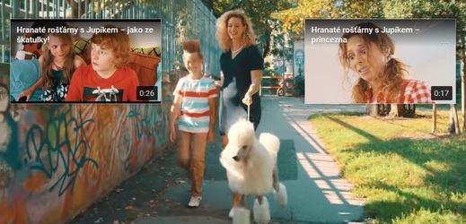 Video Hranaté rošťárny s Jupíkem – Pudl, závěrečné obrazovky odkazují na další videa z kampaně.