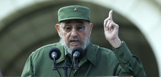 Fidel Castro při projevu v roce 2010.