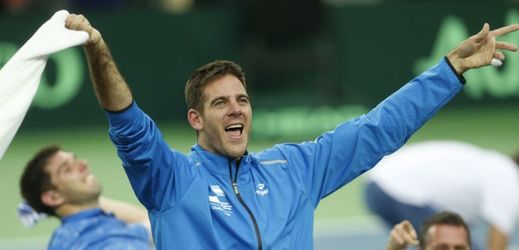 Juan Martín del Potro se raduje z vítězství v Davis Cupu.