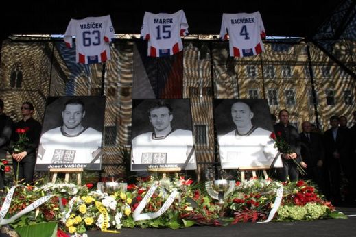 Čeští hokejisté, kteří přišli o život v Jaroslavli.