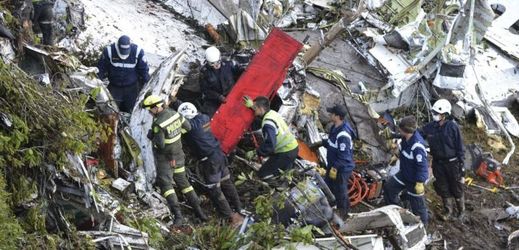 Letecká havárie v Kolumbii.