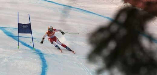Jan Hudec v závodě superobřího slalomu (archivní foto).