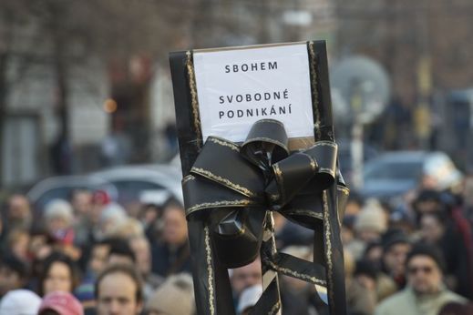 Asociace podnikatelů a manažerů uspořádala v centru Prahy demonstraci.