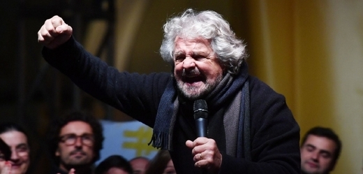 Vůdce italského Hnutí pěti hvězd Beppe Grillo.