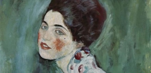 Portrét dámy od malíře Gustava Klimta.
