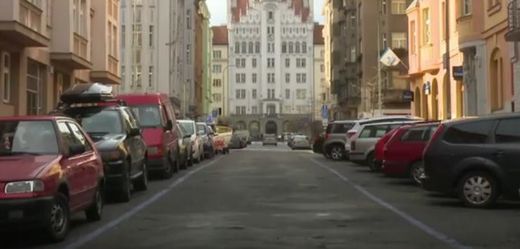 Modré čáry v Praze.