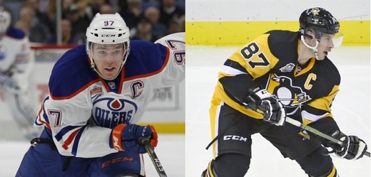 Dvě největší hvězdy současné NHL: Connor McDavid a Sidney Crosby.