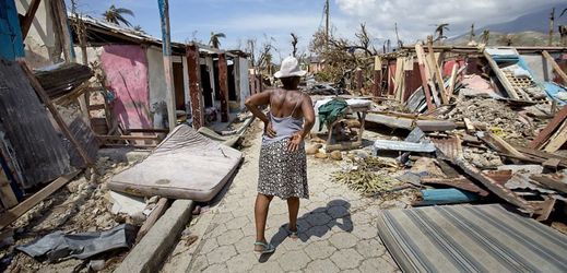 Škody po hurikánu Matthew na Haiti.