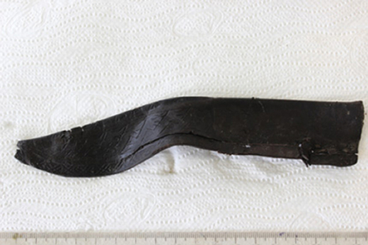 Kožená pochva na nůž ze 14. století.