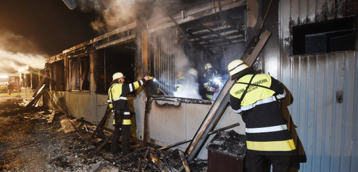 Požár ubytovny pro migranty v Mnichově (ilustrační foto).