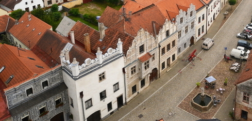 Horní náměstí ve Slavonicích s historickými renesančními domy (ilustrační foto).