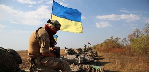 Ukrajinští vojáci v Doněcké oblasti na Ukrajině.