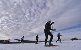 Milovníci běžeckého lyžování vyrazili 7. ledna na desítky kilometrů upravených běžeckých stop v okolí Nového Města na Moravě.