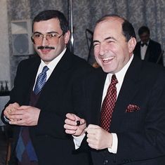 Michail Chodorkovskij (vlevo) a Boris Berezovskij.