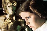 Carrie Fisherová v původní sérii Star Wars.