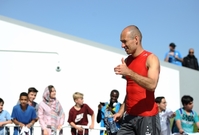 Fotbalista Arjen Robben při tréninku.