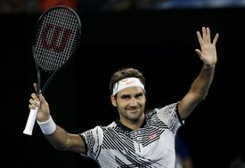 Roger Federer je na Australian Open v dobrém rozpoložení.