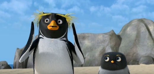 Z filmu Divoké vlny 2: tučňáci na animovaných surfech.