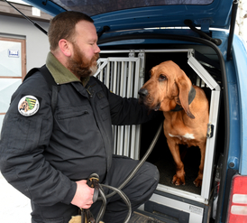 Do pátrání se zapojil i speciálně vycvičený pes saské policie.
