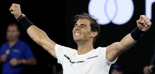 Rafael Nadal po vítězném semifinále na Australian Open.