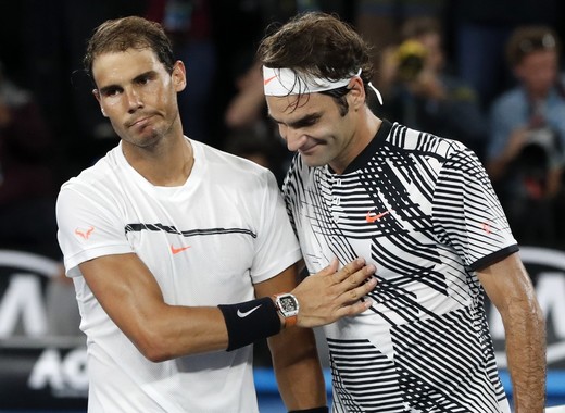 Zklamaný Nadal, šťastný Federer.