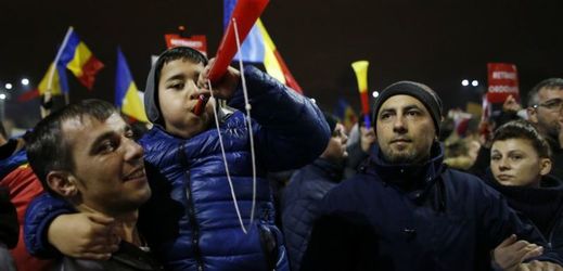 Protesty proti vládě, Bukurešť.
