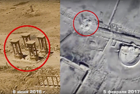 Rusko zveřejnilo záběry Palmýry, IS město znovu ničí.