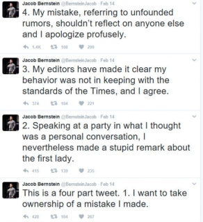 Vyjádření Jacoba Bernsteina na Twitteru.