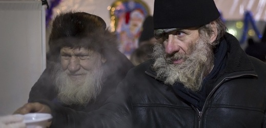 Bezdomovci v Rusku.