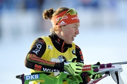 Německá biatlonistka Laura Dahlmeierová.
