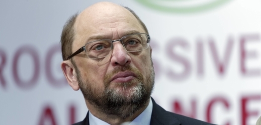 Kancléř Martin Schulz, kandidát sociální demokracie (SPD).