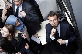 Centristický francouzský politik Emmanuel Macron.