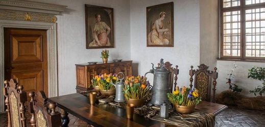 Květinová výstava v prostorách Státního zámku Bučovice.