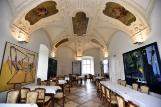 Finalistou v soutěži historické město roku 2016 je i Holešov na Kroměřížsku. Na snímku je Lipový sál na zámku.