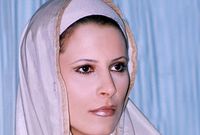 Ajša Muammar Kaddáfíová, nejstarší dcera libyjského vůdce Muammara Kaddáfího, na snímku z roku 2003.