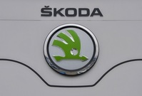 Logo automobilky Škoda. 
