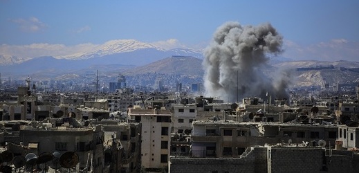 Výbuch v syrském Damašku.