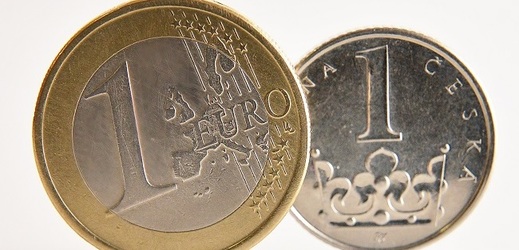 Česká koruna a euro (ilustrační foto).