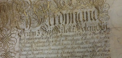Plzeňský městský archiv usiluje usiluje o status archivní památky pro dokumenty z 13. až 17. století. Jedním z nich je Zlatá bula Ferdinanda II. ze 7. srpna 1627 (na snímku).
