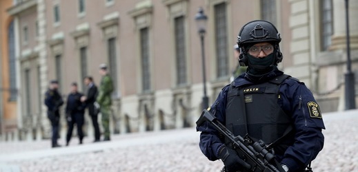 Policie ve Stockholmu.