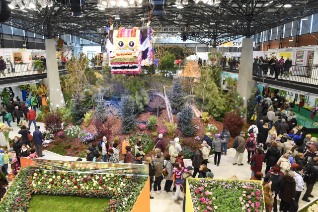 Thajská expozice jarní etapy mezinárodní výstavy květin Flora Olomouc.