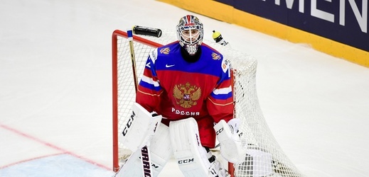 Ruský brankář Sergej Bobrovski v reprezentačním dresu (ilustrační foto)
